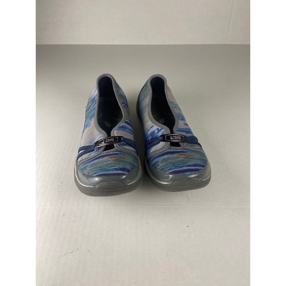 Z G La V ish Slip On Shoes Women's Size 9M Blue Pattern Comfort Flats